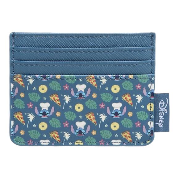 NEW Disney Loungefly LILO & STITCH 626 Pineapple Pizza Cardholder Wallet Blue - Picture 3 of 4